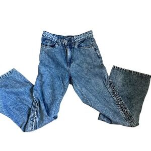 Vintage‎ Y2K High Rise Split Sides Flare Boot Cut Jeans Sz 6 Festival Rare Bratz
